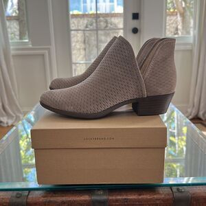 Lucky Brand Women's Baley Ankle Boot Brindle Oiled Suede 9M